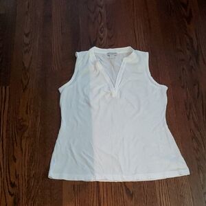 Banana Republic White Sleeveless Tank Top